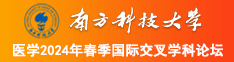 美女bb自慰南方科技大学医学2024年春季国际交叉学科论坛